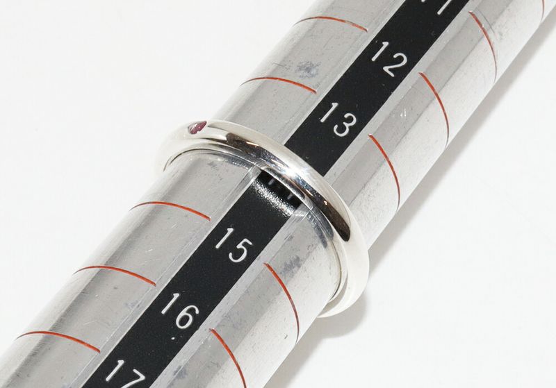 Tiffany & Co Ring SV Ruby 1P Elsa Peretti Stacking Band Ring