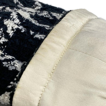 Chanel Jacket Size 42 L Women's P09771 Black And Ivory Tweed / Long Sleeves /