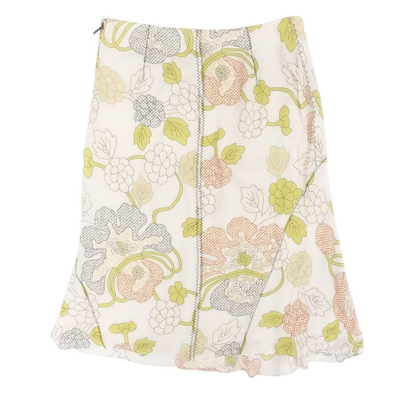 Bottega Veneta Floral Skirt Knee-Length Stitched Reconstructed Docked Bottoms