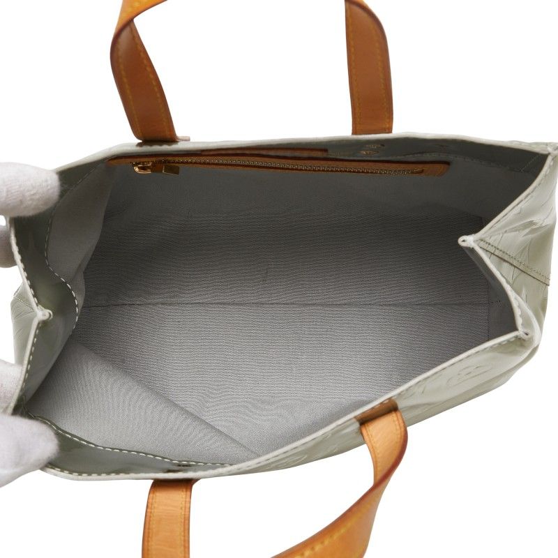 Louis Vuitton Monogram Vernis Reed PM M91145 Gris Silver Patent Leather Women