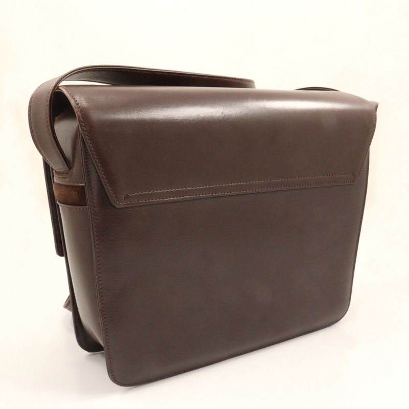 Gucci Old Gucci 001.109.1314 Calf And Suede Brown Women Shoulder Bag