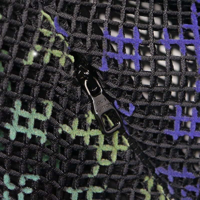 Louis Vuitton Gradient Monogram Mesh Blouson 46 Black