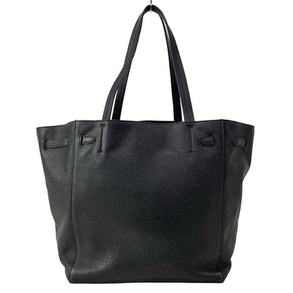 Celine Tote Bag Cabas Phantom Small With Belt Black Leather