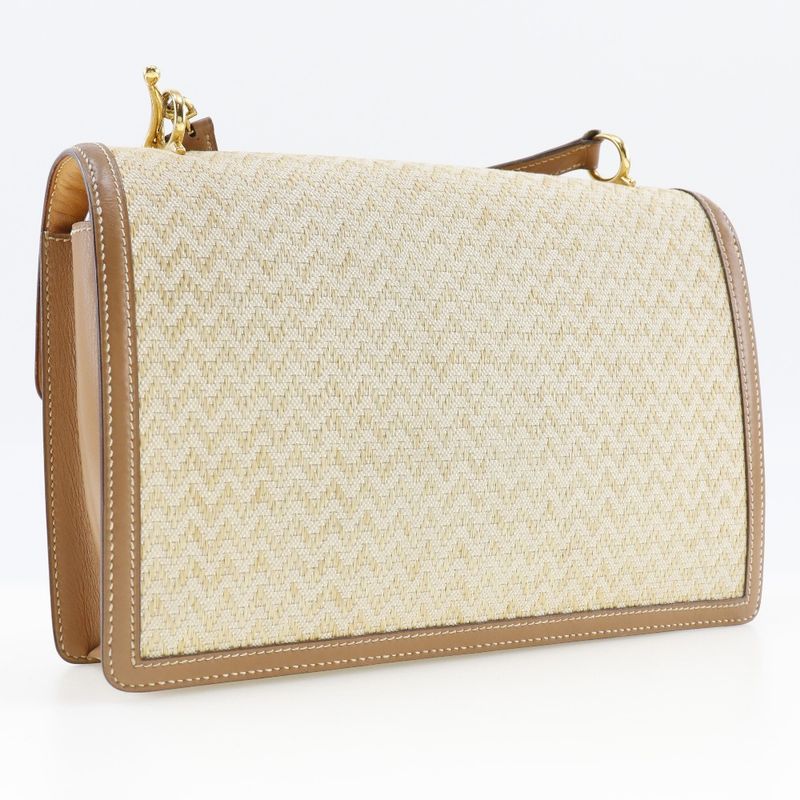 Hermes Vintage Canvas 0J Ladies Shoulder Bag