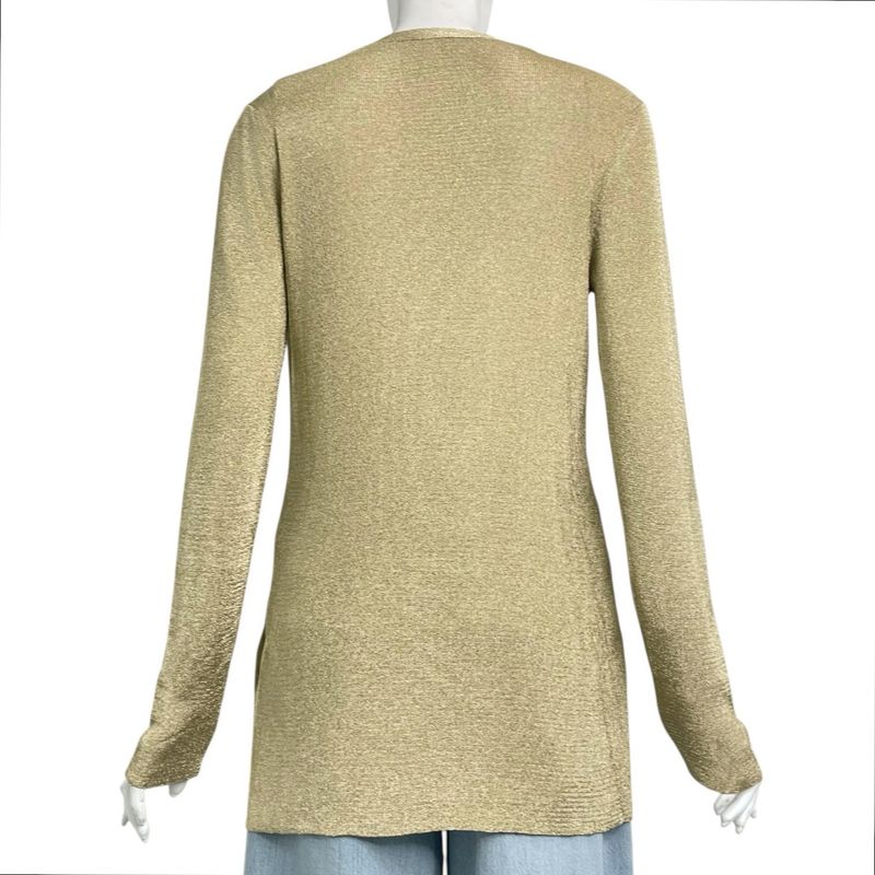 Gucci Cardigan Top Long Sleeves Gold Size L