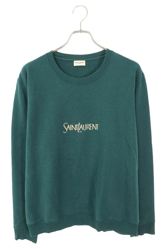 Saint Laurent Paris 737738 Y37ia Signature Print Crewneck Sweatshirt Men's XL