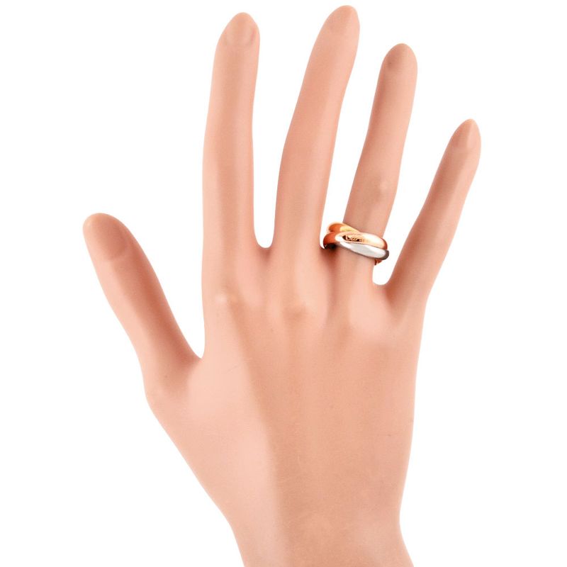 Cartier Trinity MM Ring #50 18K Yellow Gold 76g 18K Pink Gold 18K White Gold
