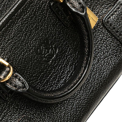 Loewe Anagram Amasona Micro Mini Handbag Shoulder Bag 2WAY Black Leather Women