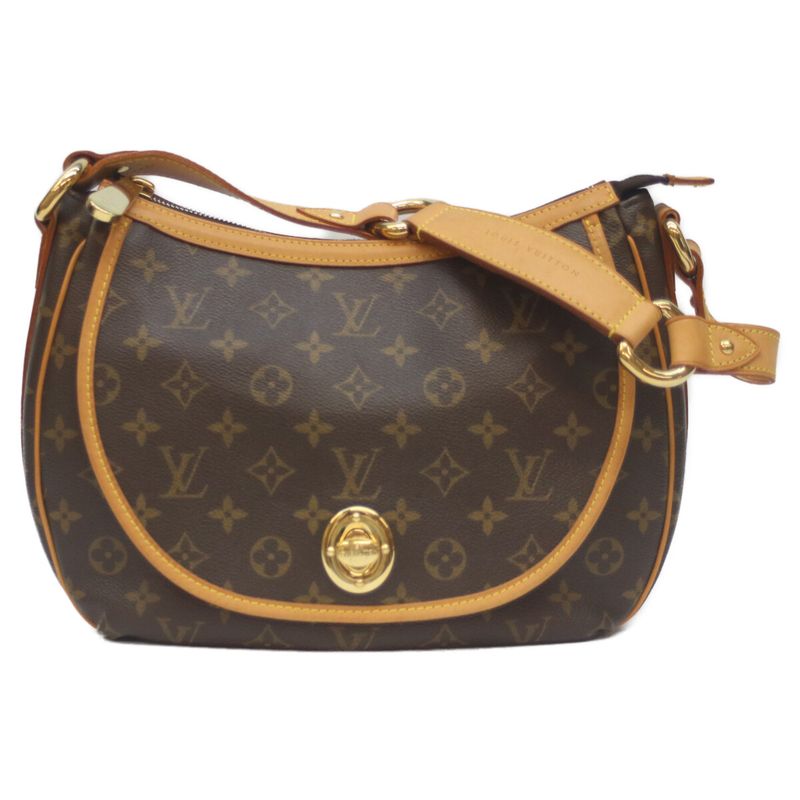 Louis Vuitton 06 M40076 Monogram Tulum PM Shoulder Bag Twist Lock Brown Women
