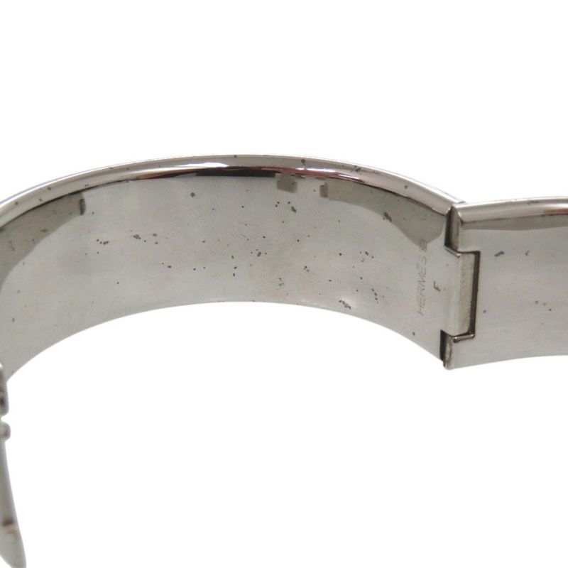 Hermes Click Crack H GM Bracelet Metal Enamel Yellow F Engraved 1200 Hermes