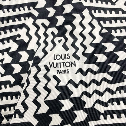 Louis Vuitton Dress Silk Black White Short Sleeve Logo