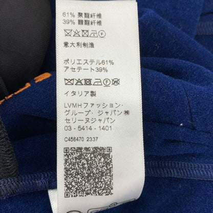 Celine - Sideline Logo Embroidery Flared Track Pants - S - Navy Orange - Women's