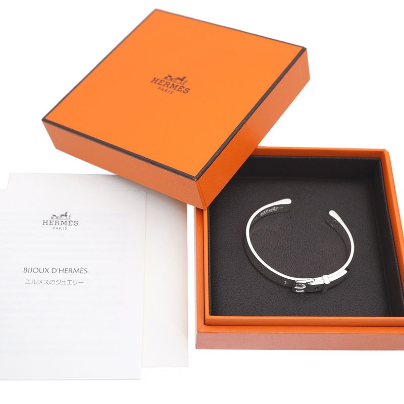 Hermes Bucher Serie Bangle 925 Silver Bracelet Silver 1059hermes