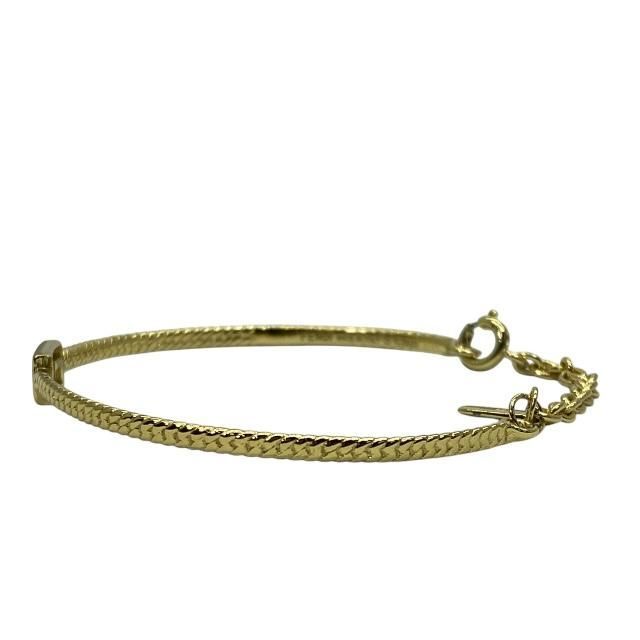 Fendi Baguette Bracelet Bangle Accessories Small FF Logo Gold [size S]