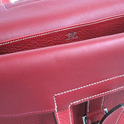 Hermes Alzan 31 Taurillon Clemence Rouge Tomato Vermillion Silver