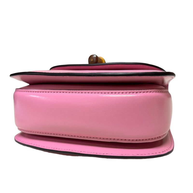 Gucci Mini Top Handle Bag Bamboo Shoulder Bag Leather 686864 Pink Ladies Gucci