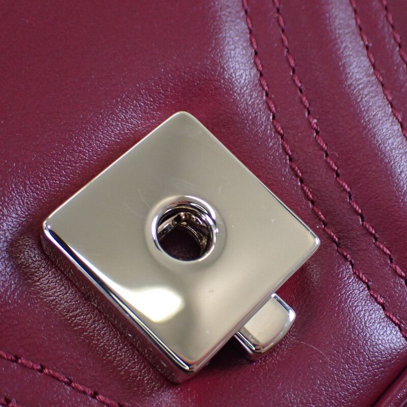 Gucci GG Marmont Mini Shoulder Bag 446744aadpj6207 Leather Rosso Ancora