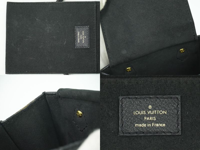 Authentic Louis Vuitton LV Petite Sac Pla Monogram Empreinte Leather 2WAY