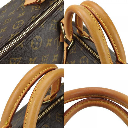 Louis Vuitton Speedy 30 Handbag Speedy 30 M41526 Monogram Nubuck Brown Gold
