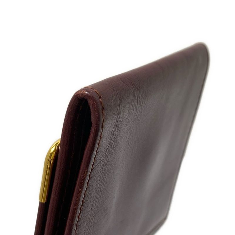Cartier Coin Case Must Line Bordeaux And Gold Leather
