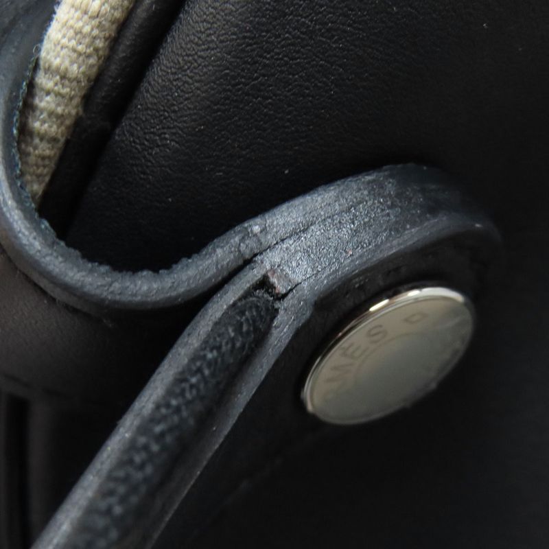 Hermes Allback Silver Hardware Backpack Daypack Canvas Calf Women