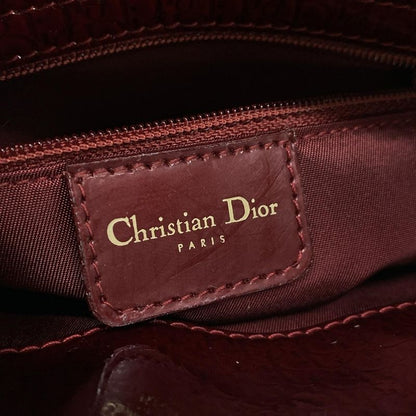 Dior/christian Dior Handbag Lady Dior Mini Bag/trotter Bordeaux Gold Hardware