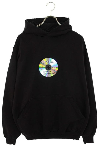 Balenciaga 739024 Tqve5 Valentine CD Damaged Pullover Hoodie Men's 1