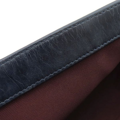 Chanel Shoulder Bag Boy Chanel Leather Navy Gunmetal Hardware Navy Blue Chain