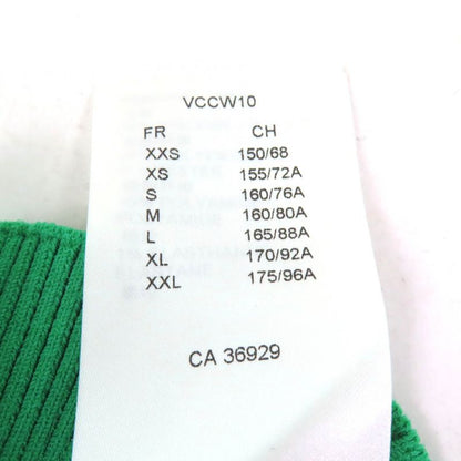 Louis Vuitton 23AW 1ab8cs Chain Decor Cropped Ribbed Tank Top Green XS Made In