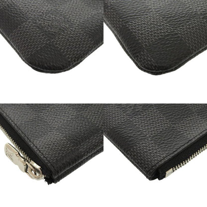 Louis Vuitton Pochette Cles Damier Graphite N60155 Black Coin Case LV 1070