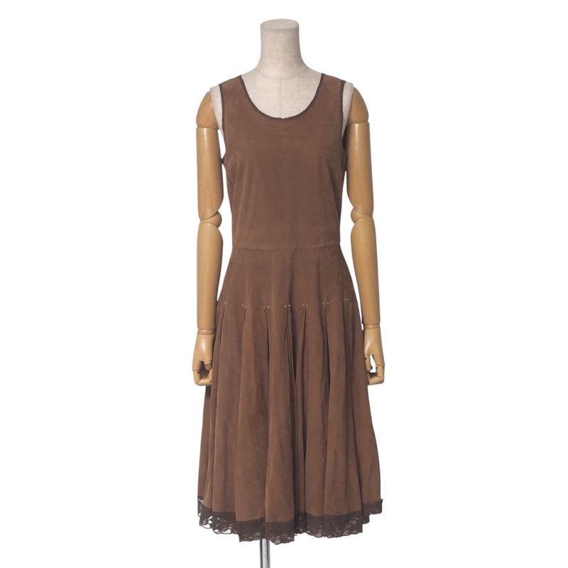 Bottega Veneta Bottega Veneta Dress Size 40 Nubuckles Zipper Lace Trimming Made