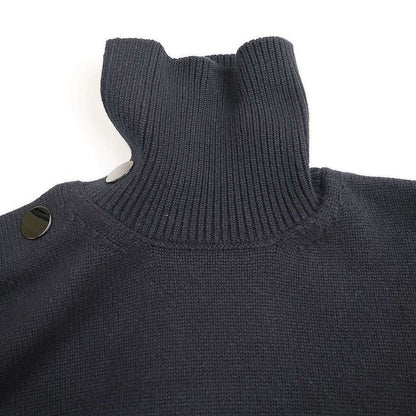 Celine by Phoebe Philo Shoulder Button Cashmere Turtleneck Knit Sweater 2 3am6