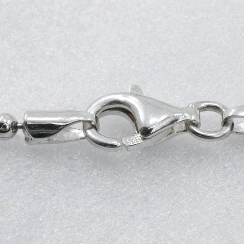 Gucci Logo Plate Silver 925 Ladies 6.8g Bracelet
