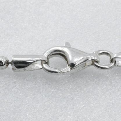 Gucci Logo Plate Silver 925 Ladies 6.8g Bracelet