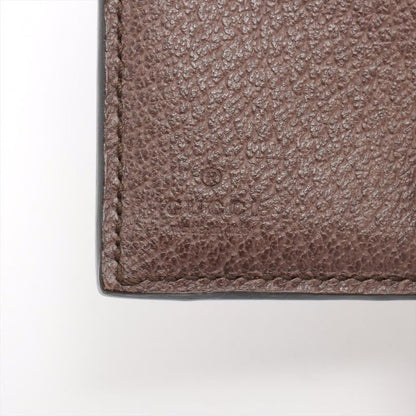 Gucci Ophidia GG Supreme PVC X Leather Compact Wallet 523174 Beige X Ebène Made