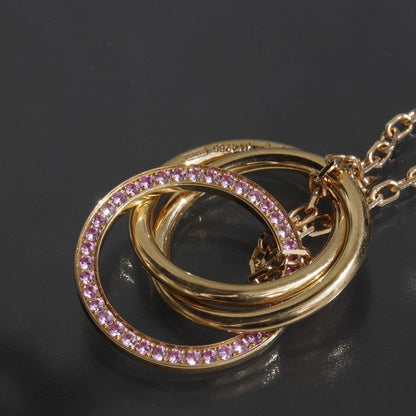 Cartier Trinity Necklace Pink Sapphire 18K Gold E1846