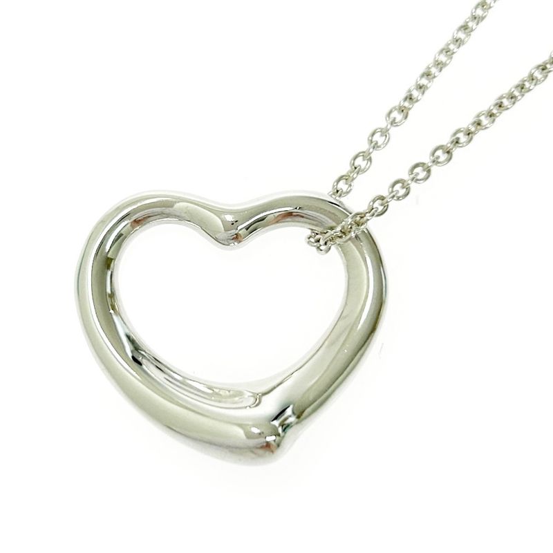 Tiffany & Co Silver Elsa Peretti Open Heart Necklace 6.9g 925 Engraved 440292