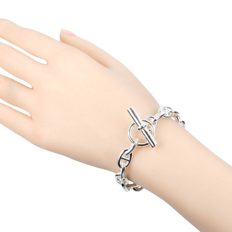Hermes Chaine D'ancre PM 16 Links Approx 14cm (5.51in) Around The Wrist Silver