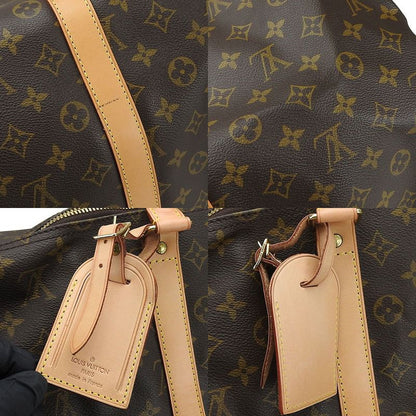 Louis Vuitton Boston Bag Keepall 55 Bandouliere M41414 Monogram Nubuck Brown