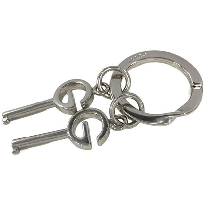 Gucci Key Ring GG Metal Silver Keychain Key Chain Unisex