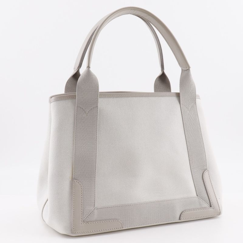Balenciaga Navy Cabas S 339933 Canvas Light Grey Unisex Tote Bag