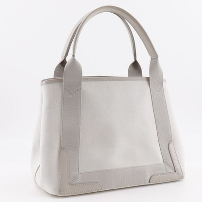 Balenciaga Navy Cabas S 339933 Canvas Light Grey Unisex Tote Bag