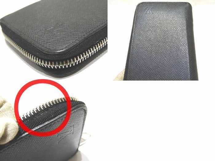 4 Louis Vuitton Taiga Zippy Vertical Long Wallet M30503 Men's Round Zipper