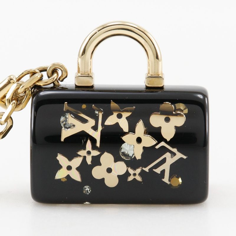 Louis Vuitton Porte Cles Speedy - Ancursion Vintage M65444 Resinous Gold Plated