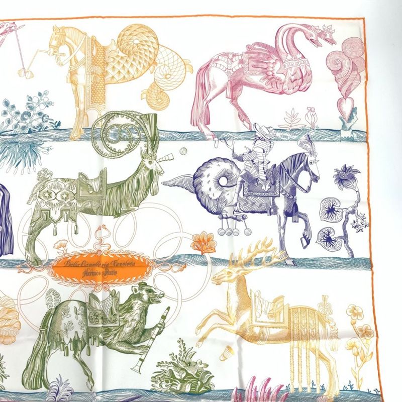 Hermes Carre 90 Della Cavalleria Favolosa Della Cavalleria Favolosa Double Face