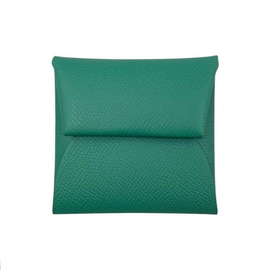 Hermes Coin Case Bastia W Engraved Verso Vertigo Jeanne Milton Green Yellow
