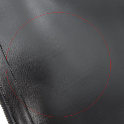 Hermes Clutch Bag Document Case Box Calf Black Gold Hardware Black Document