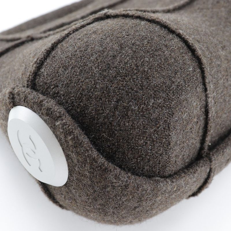 Chanel Hip Bag Wool Brown Ladies Handbag