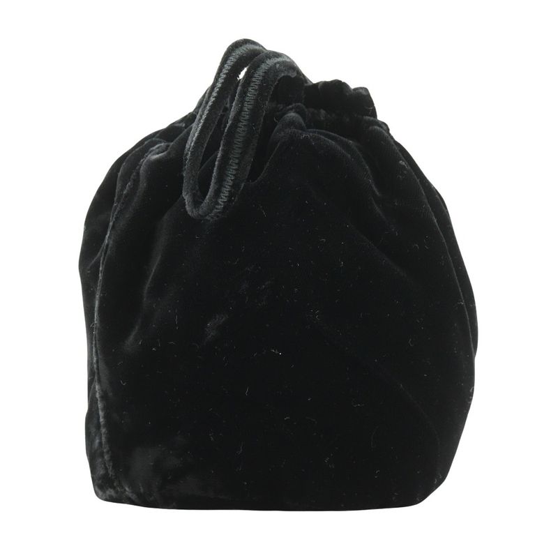 Prada Drawstring Black Velour B8004 Velour NERO Black Women's Pouch