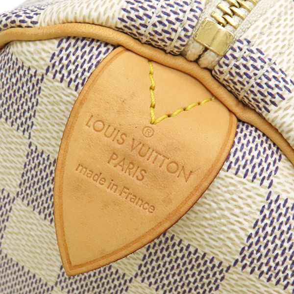 Louis Vuitton Handbag Speedy 30 Damier Azure Canvas Damier Azure Gold Hardware